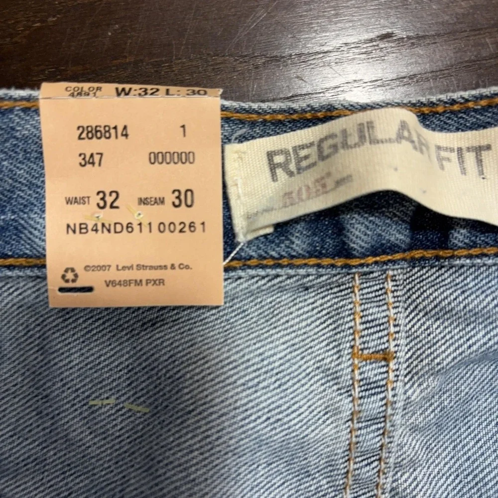 NWT Vintage Y2K Levis 505 Jeans Mens 32x30 Medium Wash Regular Fit Straight 2007